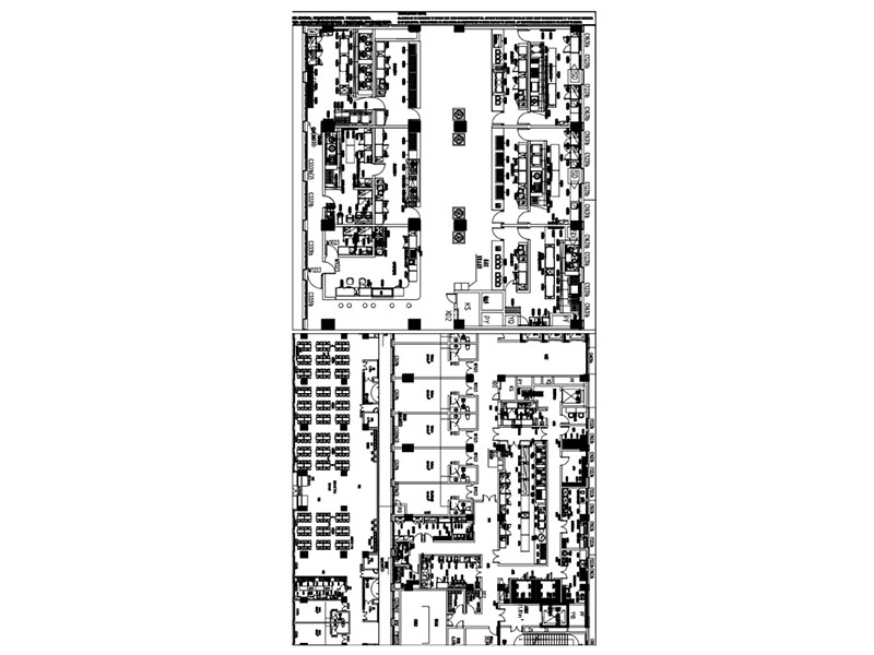 三甲医院厨房平面图