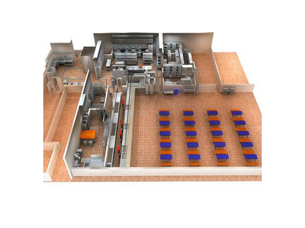 连锁餐饮厨房设计效果...