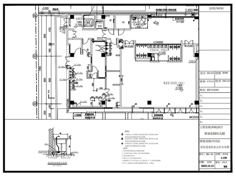 公立幼儿园厨房平面图
